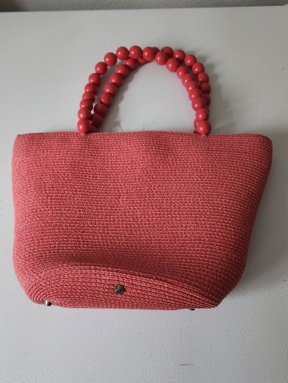 Talbots - Coral Woven Tote Bag